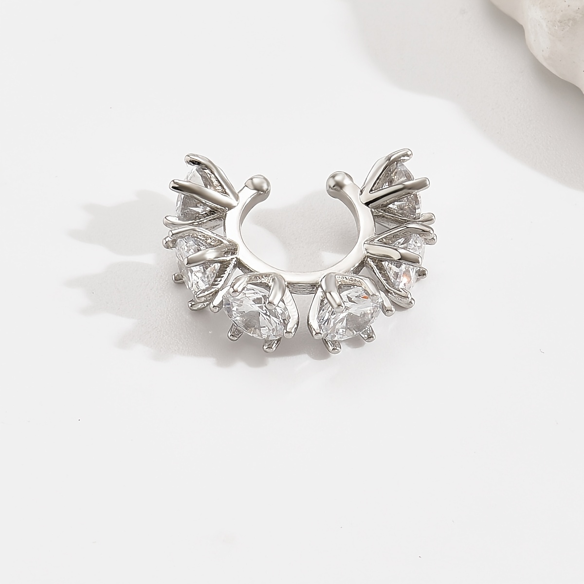 Women's Exquisite Inlaid Clip-On Ear Cuffs, No Piercing